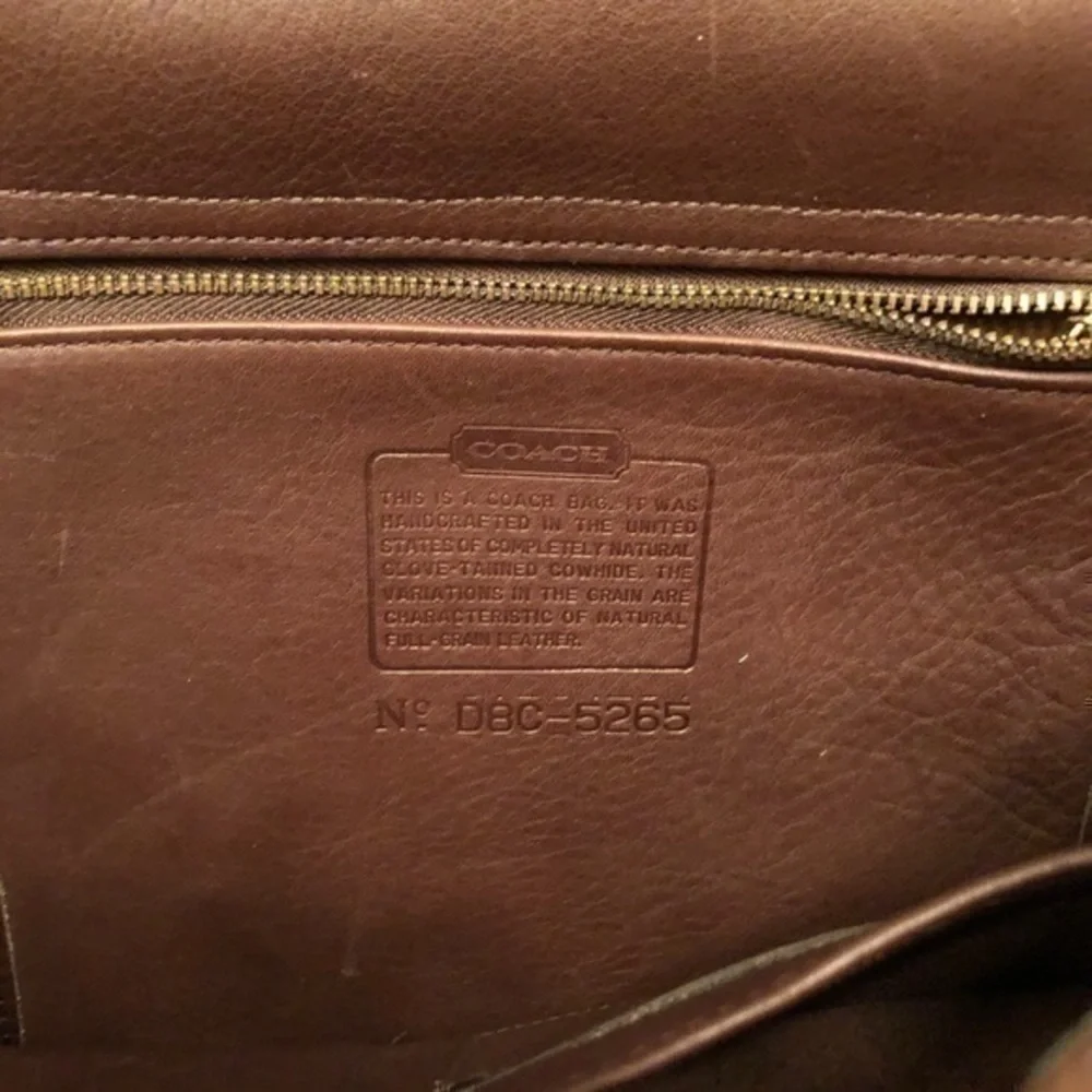 Coach vintage brown leather briefcase laptop bag